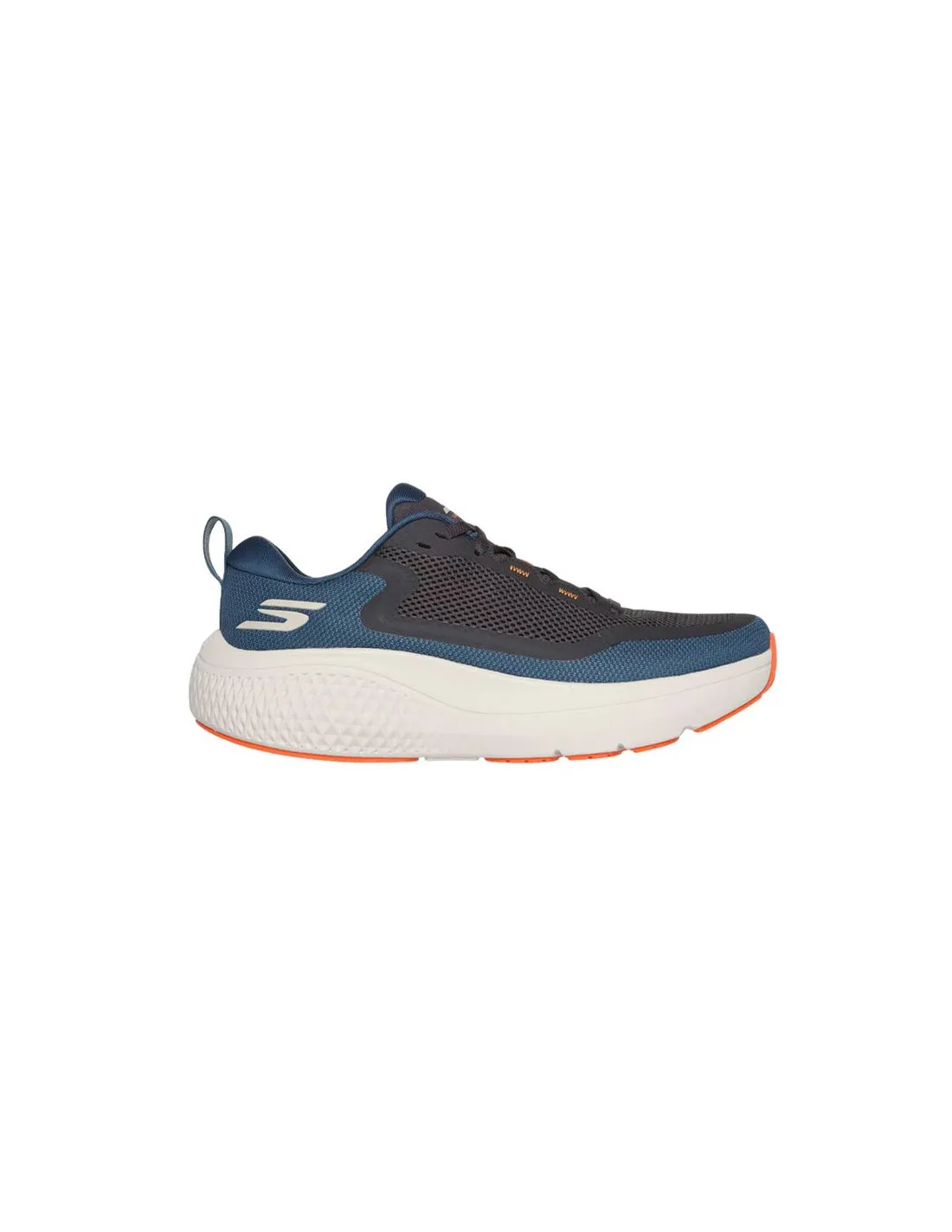 Chaussures running Skechers de Go Run Supersonic Max Bleu Textile/Orange Homme