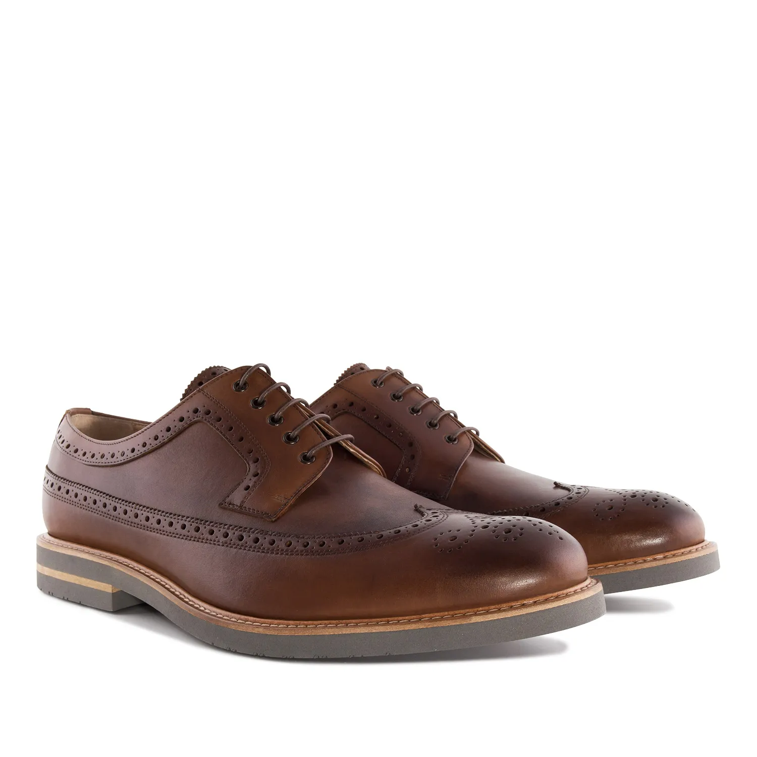 Chaussures style Oxford en Cuir Marron