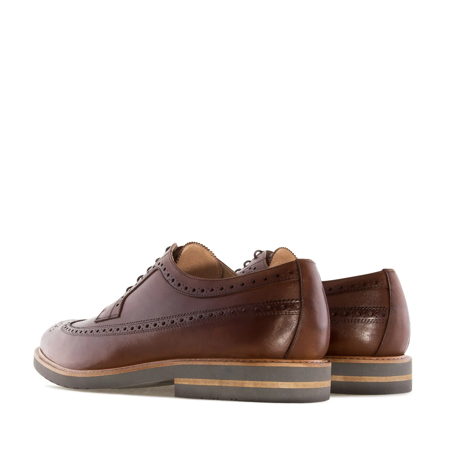 Chaussures style Oxford en Cuir Marron