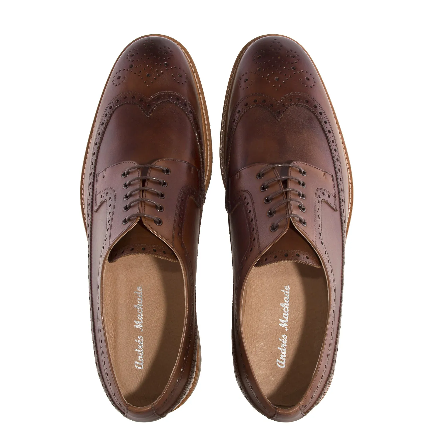 Chaussures style Oxford en Cuir Marron