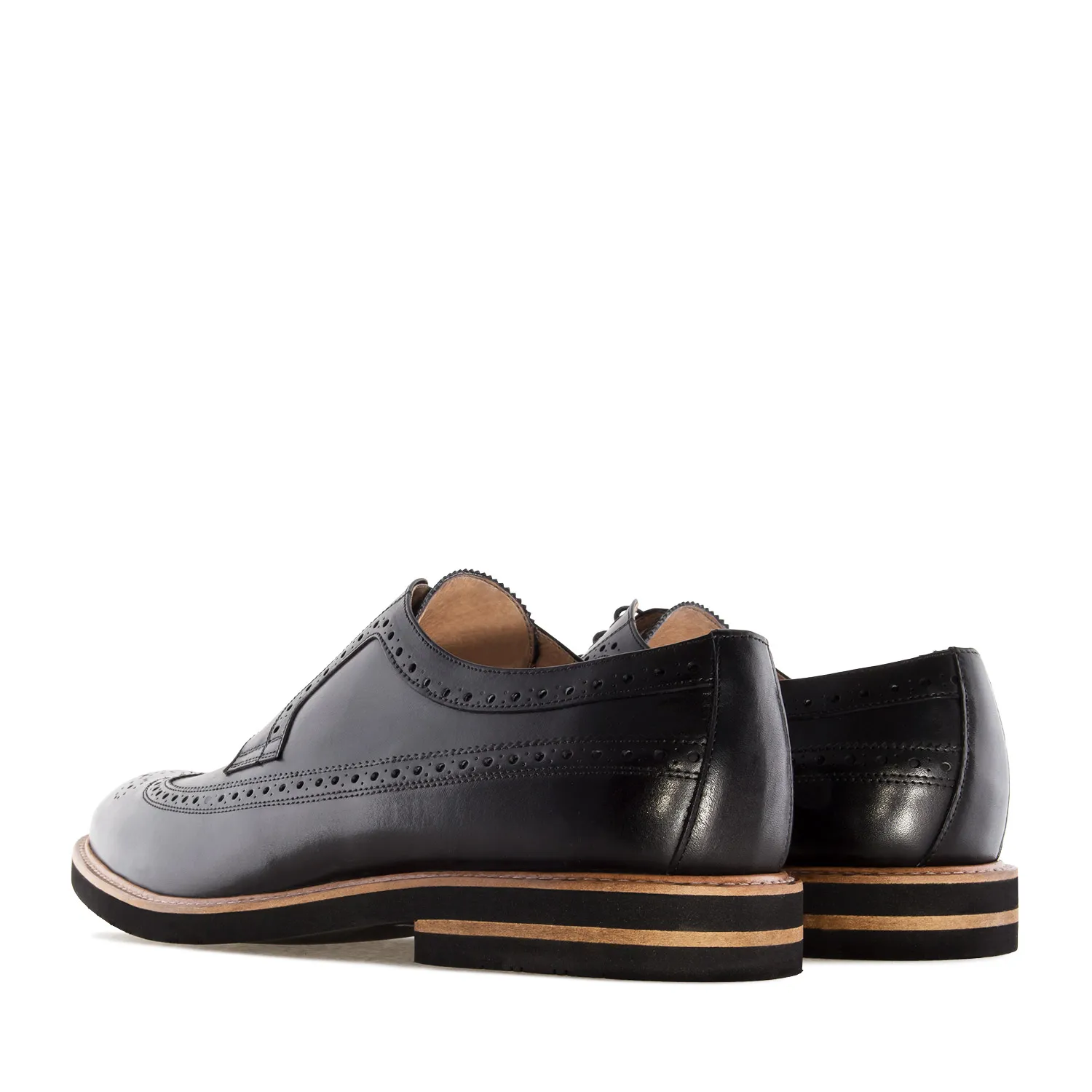 Chaussures style Oxford en Cuir Noir