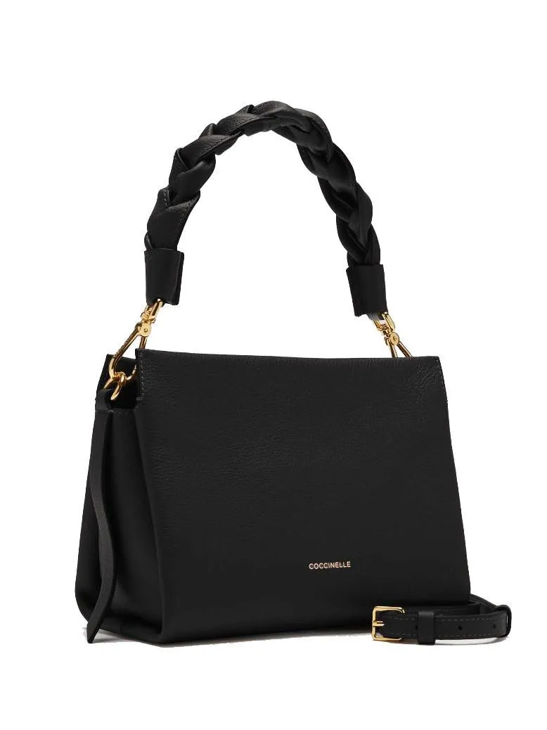 Coccinelle Boheme Sac À Main, Avec Bandoulière, En Cuir Noir/Cuir - Achetez À Prix Outlet!