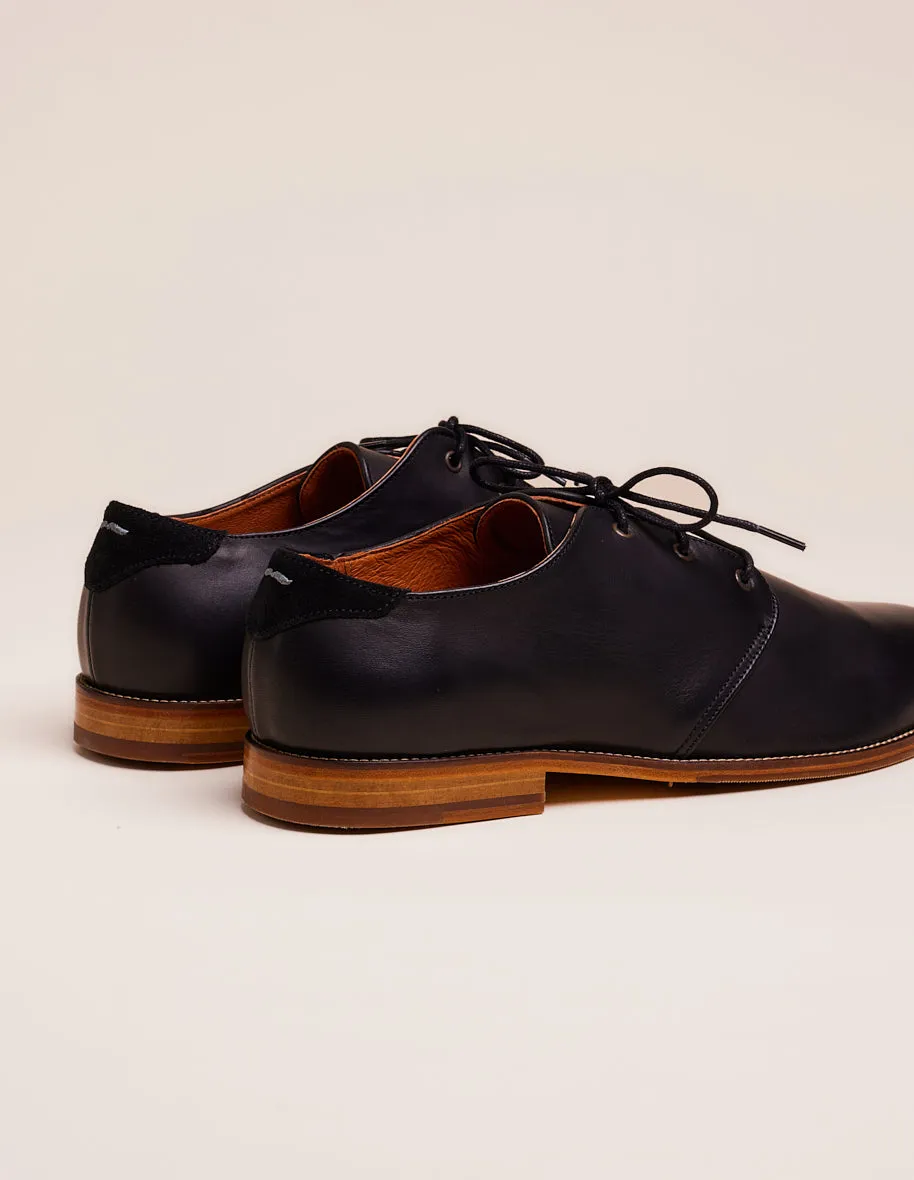 Derbies Alphonse - Cuir noir et moucheté