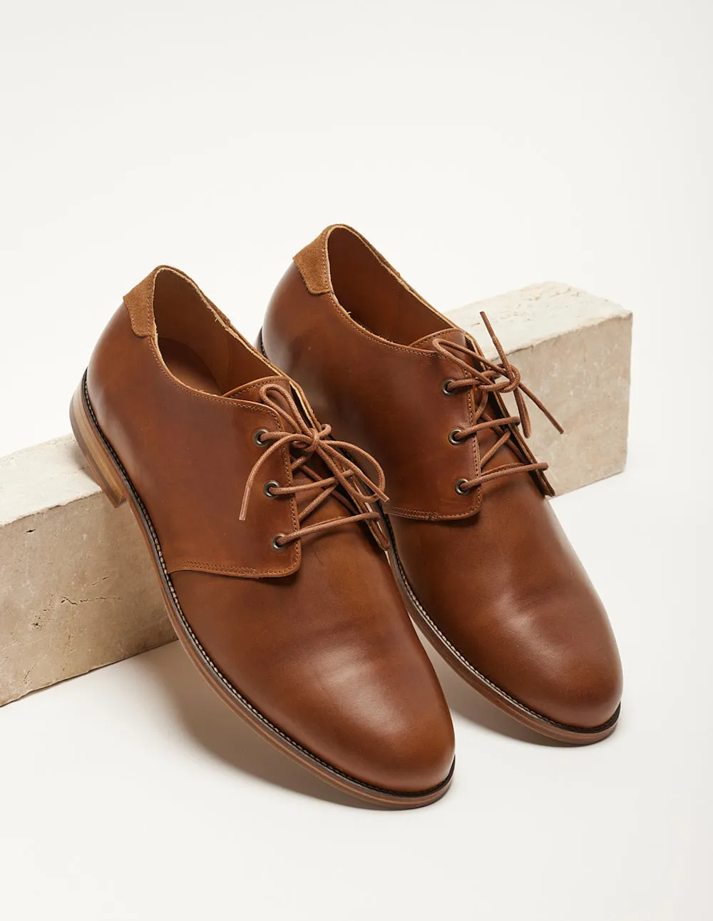 Derbies Alphonse - Cuir pull-up Miel