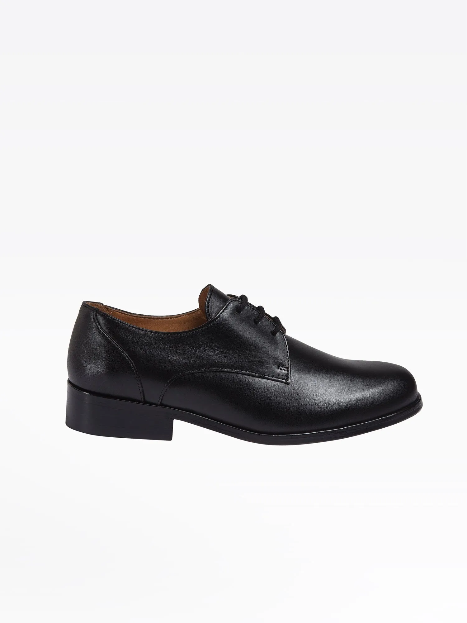 derbies Jeanne noires en cuir