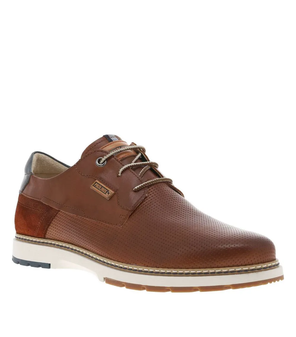 Derbies Pikolinos en cuir de vachette marron