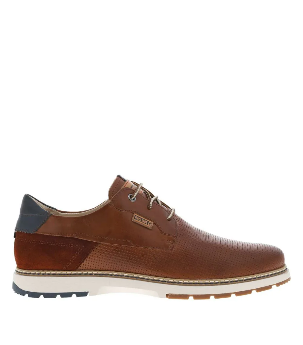 Derbies Pikolinos en cuir de vachette marron