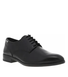 Derbies Pikolinos en cuir noir à bout pointu et talon décroché bas