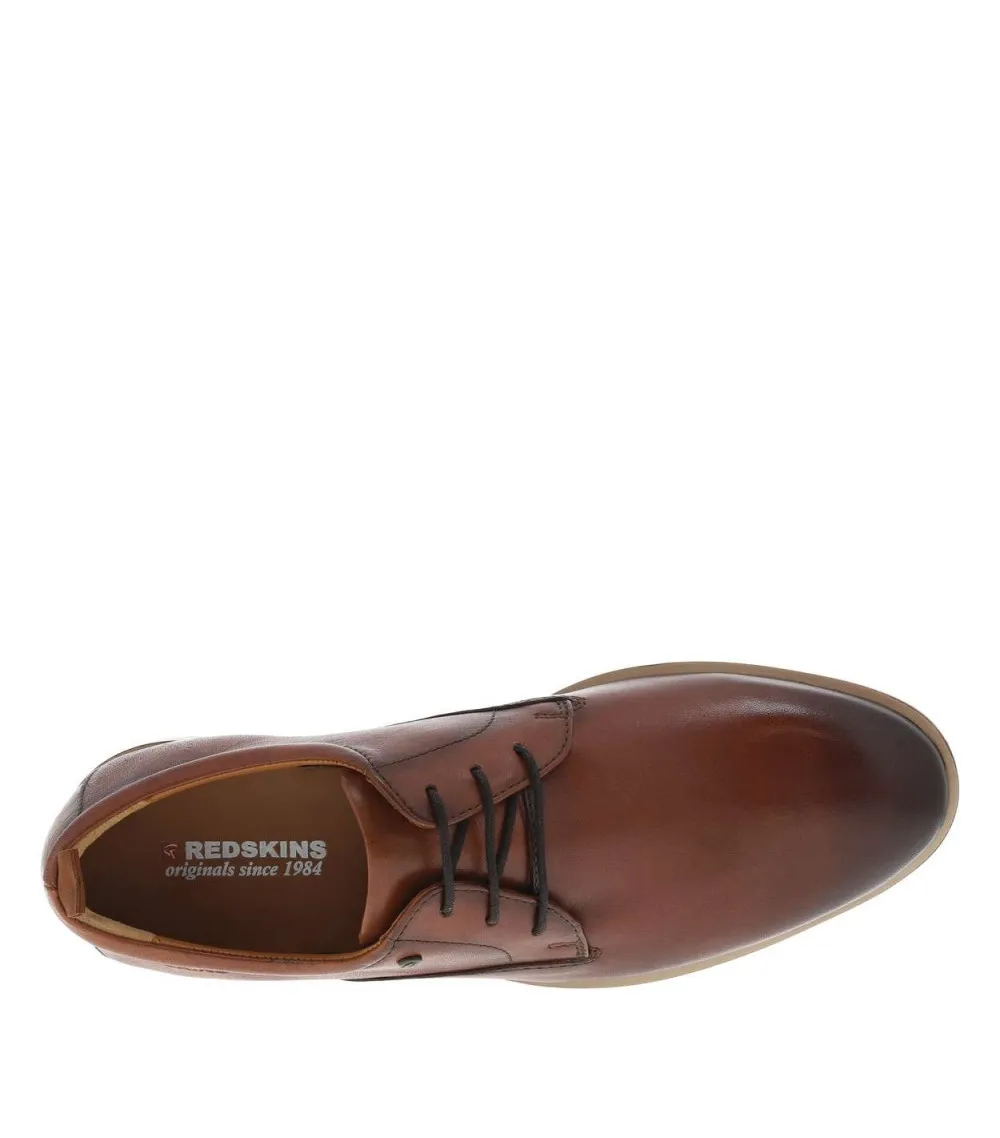 Derbies Redskins en cuir cognac