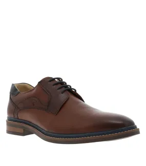 Derbies Redskins en cuir marron cognac à talon décroché bas