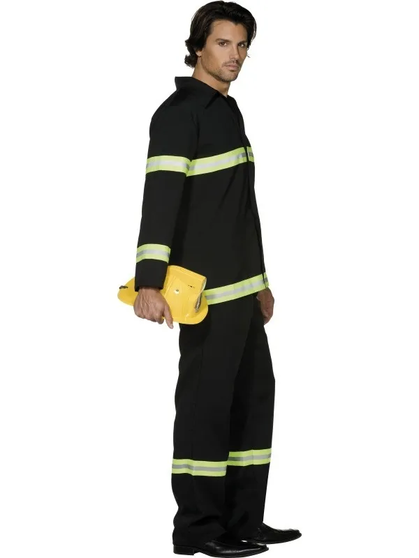 Déguisement Pompier Bleu Marine et Jaune Adulte (veste, pantalon)