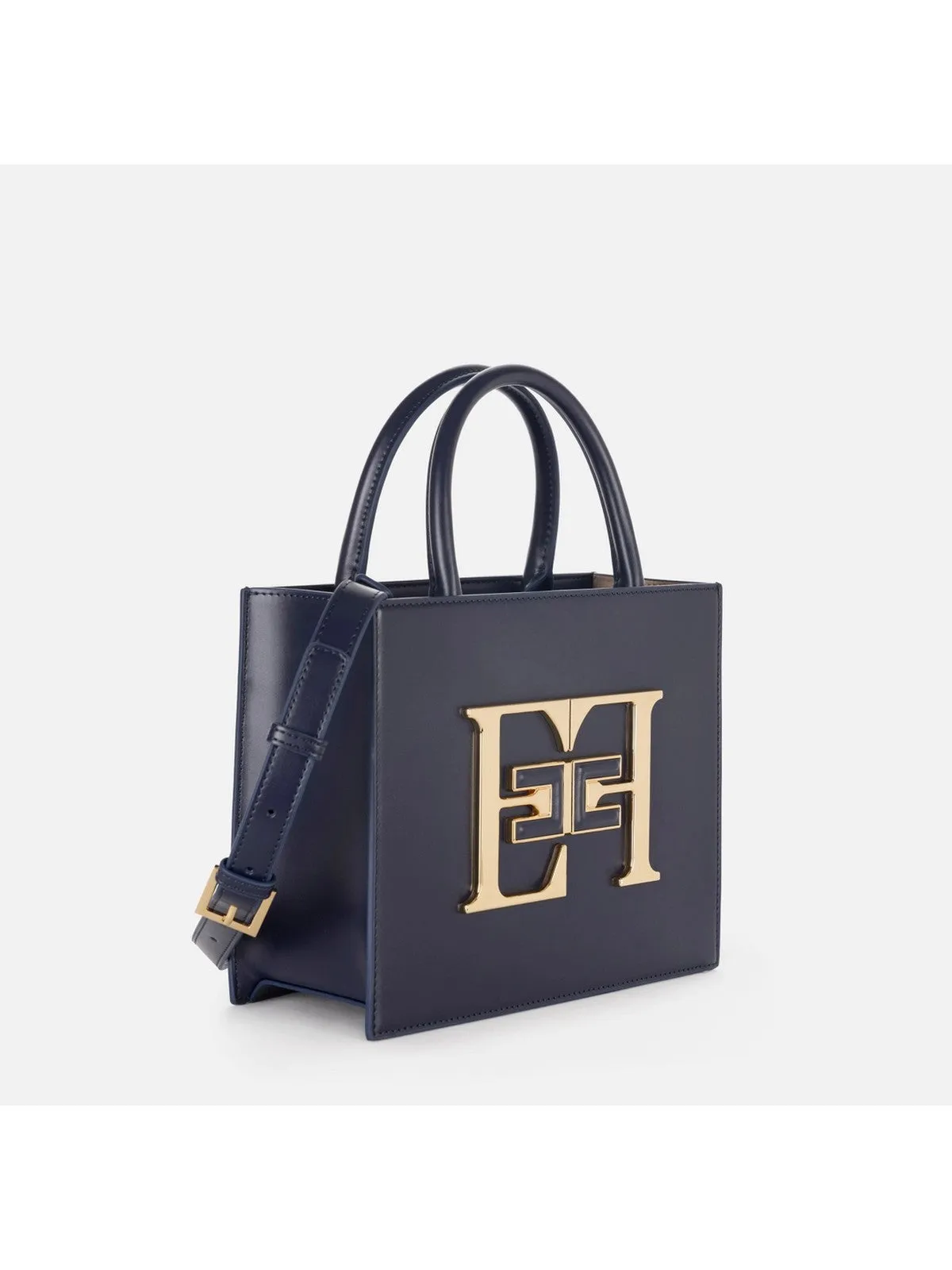 Elisabetta Franchi Petit sac à main bleu avec logo BS06A46E2 B75