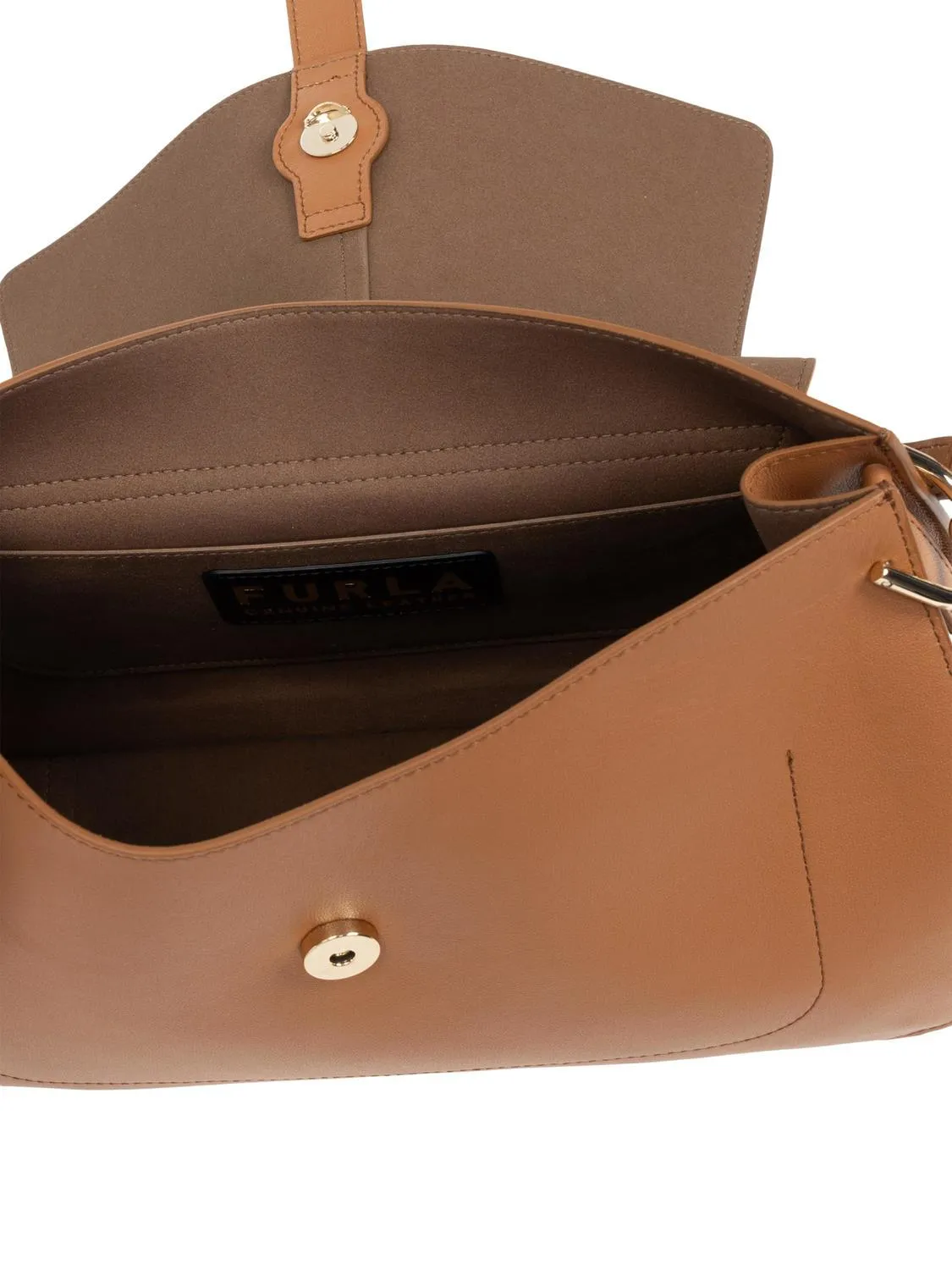 Furla Flow Sac À Main L En Cuir Brandy - Achetez À Prix Outlet!