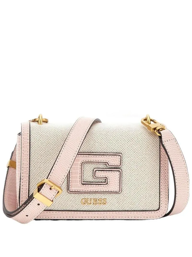 Guess G Status Mini Sac À Bandoulière Rose Naturel/Clair - Achetez À Prix Outlet!