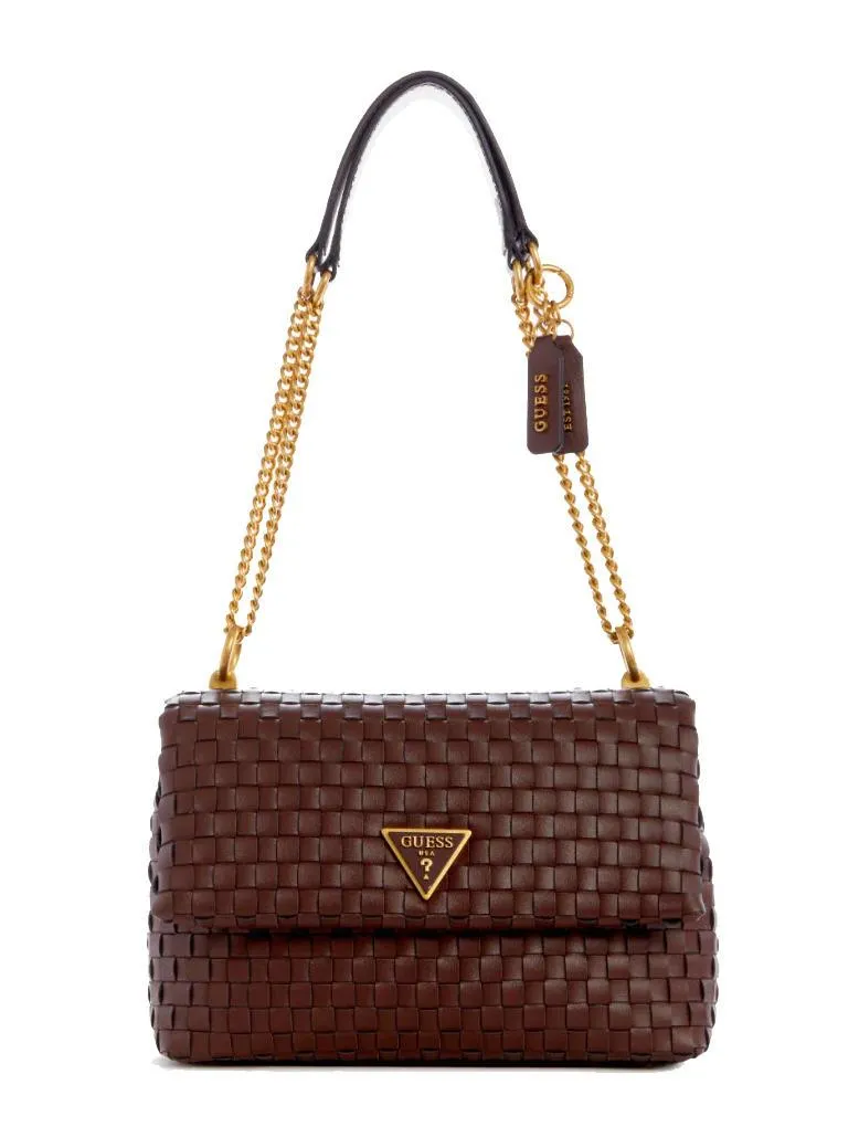 Guess Lisbet Sac Bandoulière Tressé Acajou - Achetez À Prix Outlet!