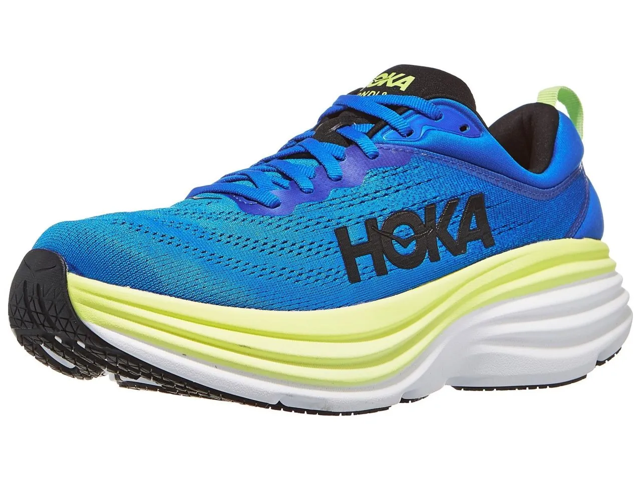 HOKA BONDI 8 ELECRTIC COBALT ET LETTUCE Chaussures de running