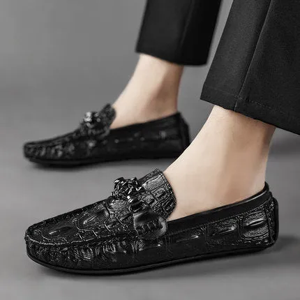 Importé - Chaussures Hommes Décontractée Style Tod's En Cuir PU Croco