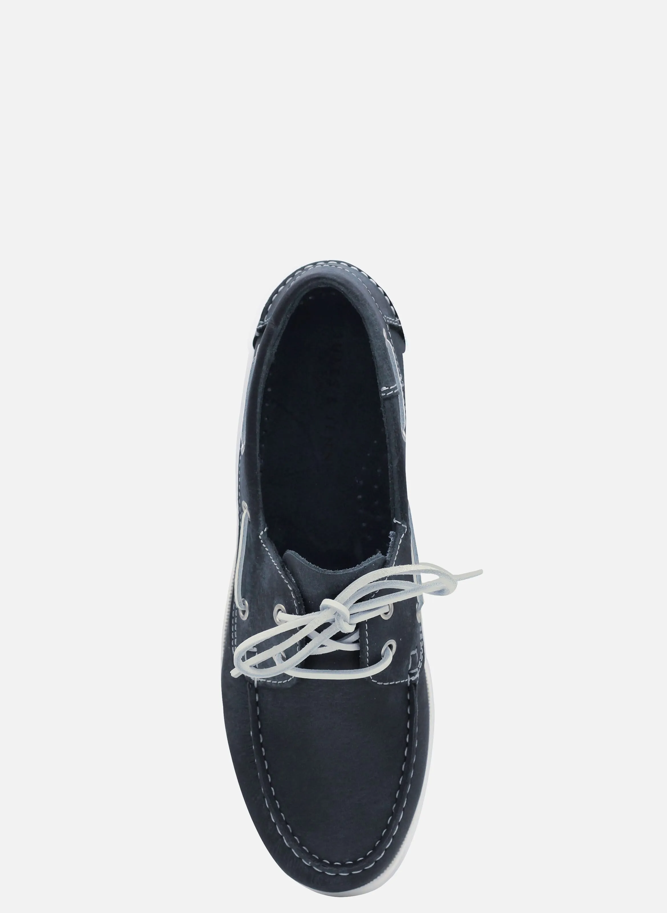 JULES & JENN  Chaussures bateau en cuir - Bleu