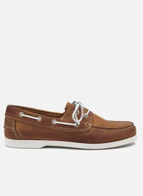 JULES & JENN  Chaussures bateau en cuir - Marron