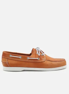 JULES & JENN  Chaussures bateau en cuir - Orange