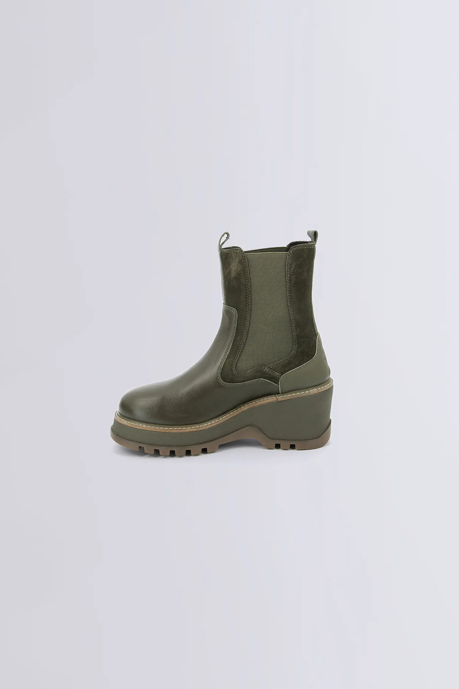 Kick Wag - Bottines verte foncé et olive pour femme - Kickers © Site Officiel