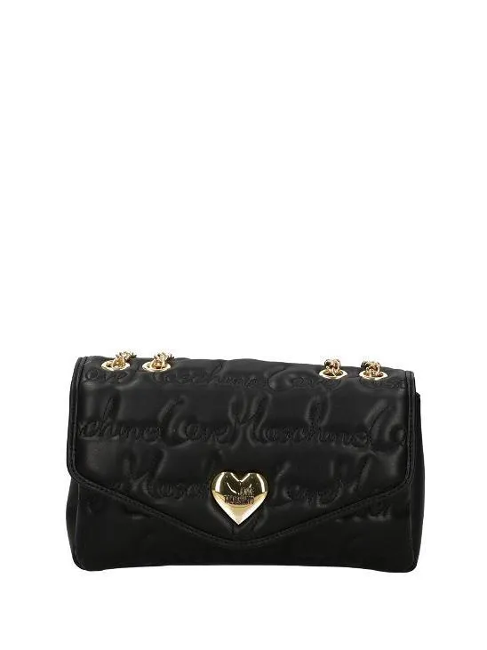 Love Moschino Gold Heart Convertible Sac Bandoulière/Épaule Noir - Achetez À Prix Outlet!