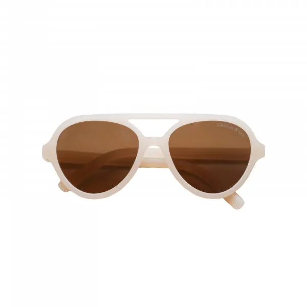 Lunettes de soleil Aviateur - Creamy White