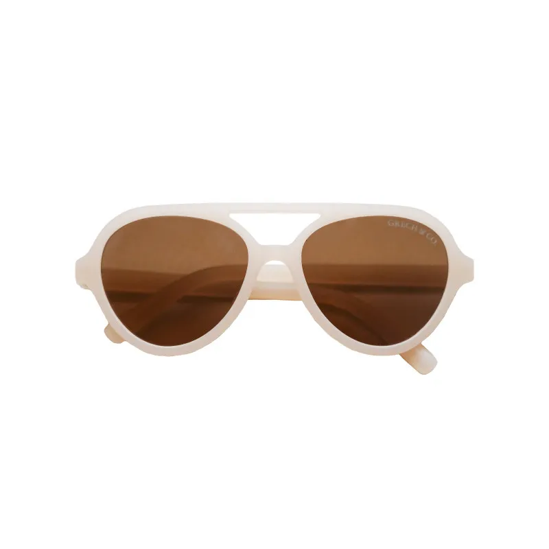 Lunettes de soleil Aviateur - Creamy White