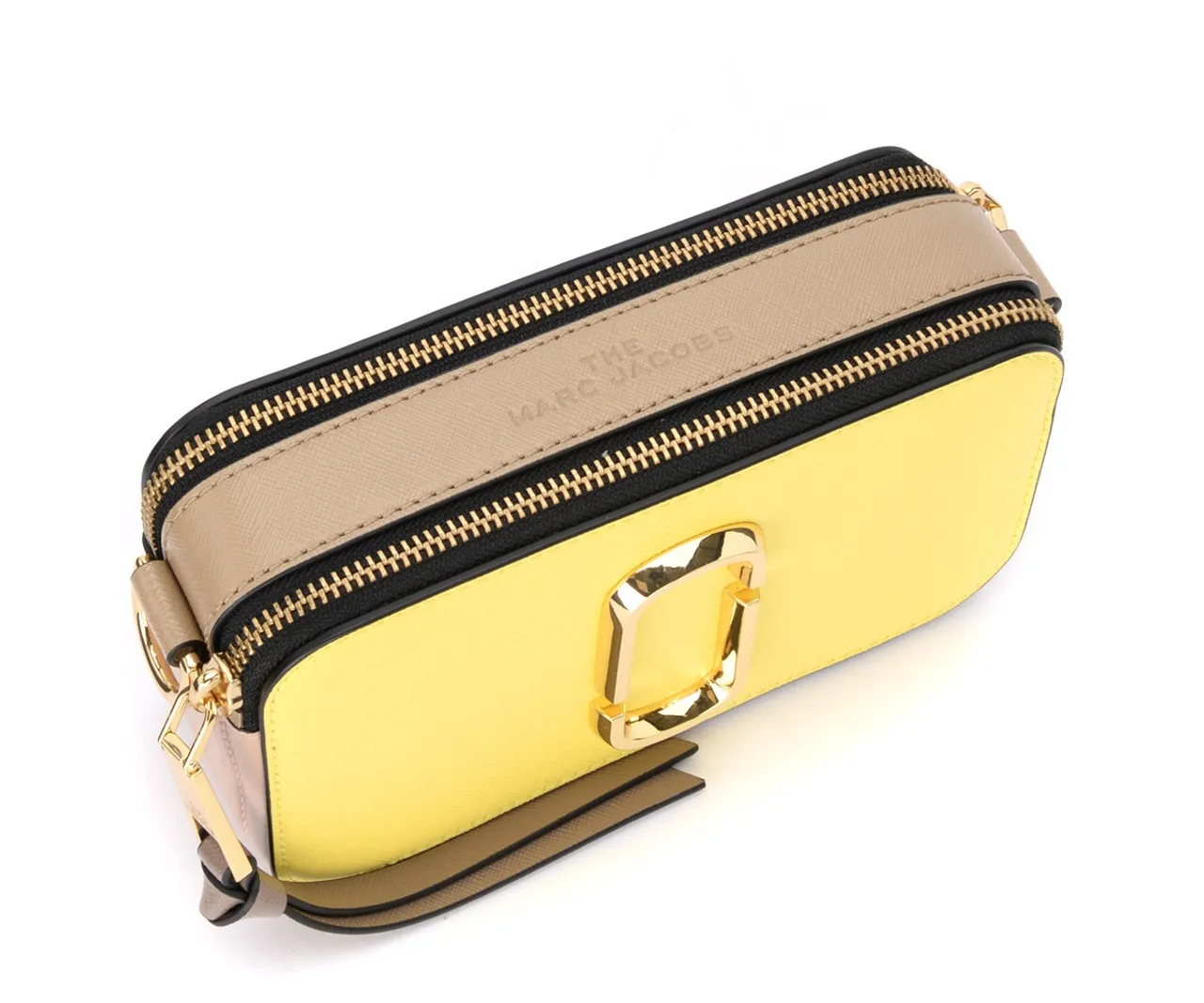 Marc Jacobs Sac à bandoulière The The Snapshot en cuir jaune