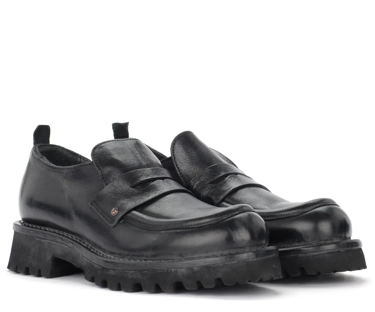 Moma Mocassin Cusna en cuir noir