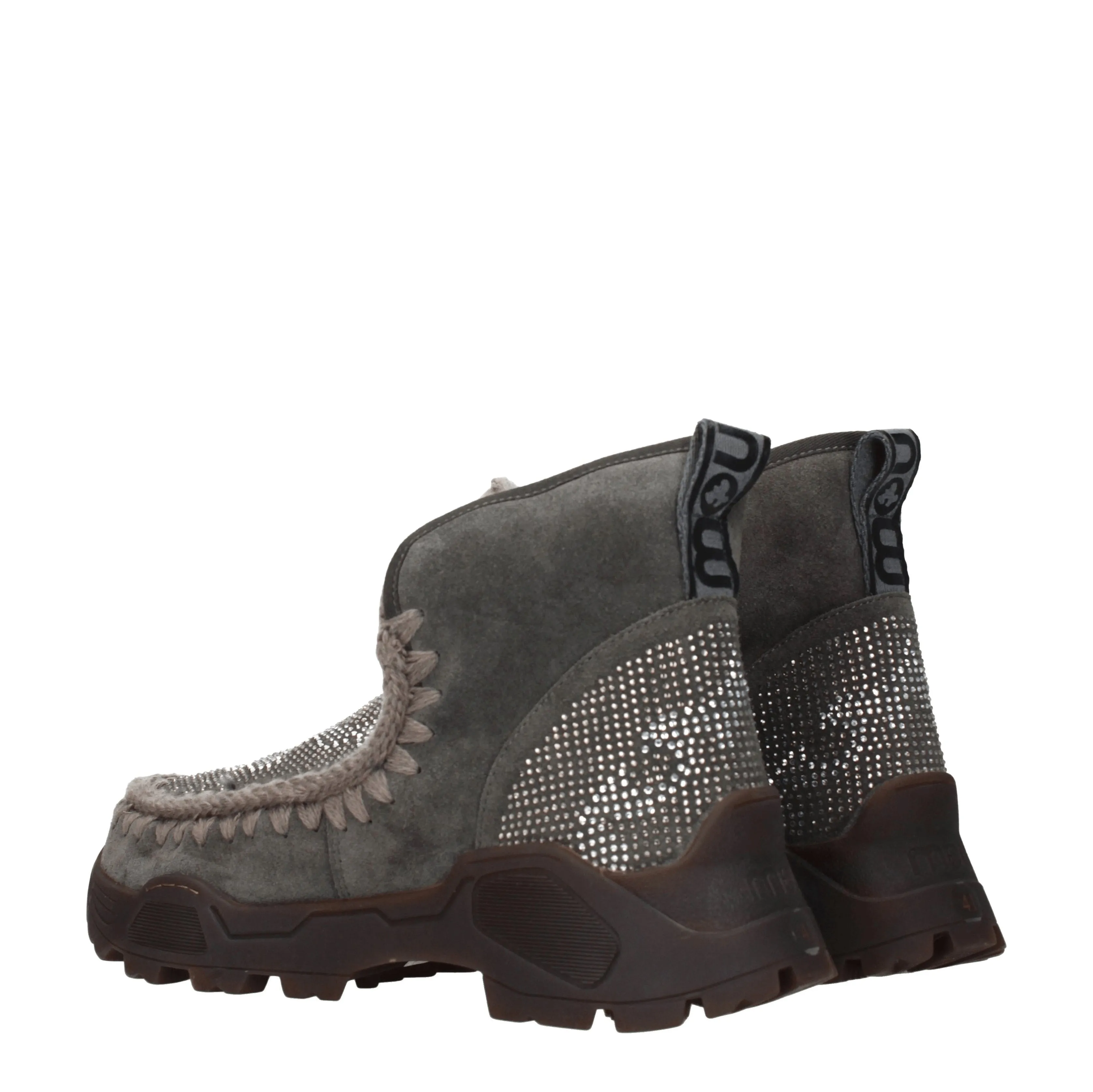 Mou bottines femmes en daim gris