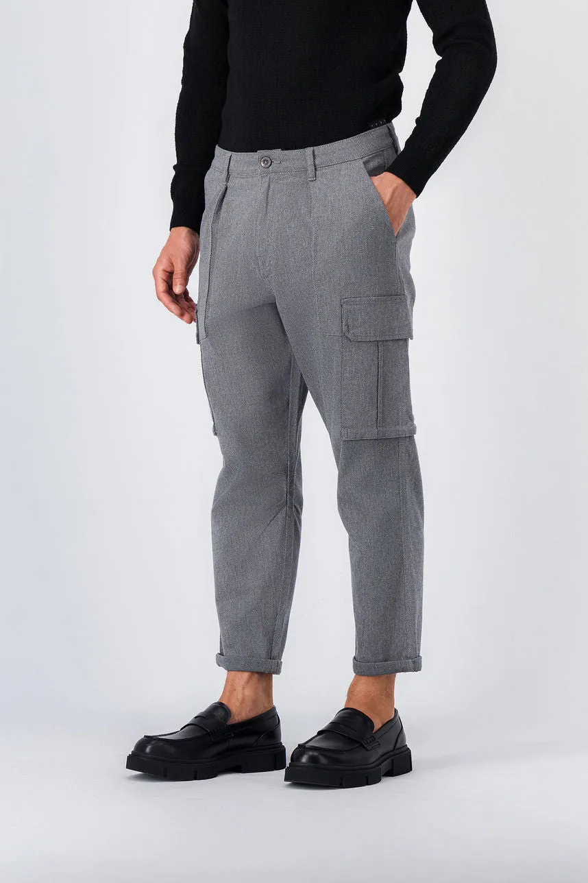 Pantalon cargo ACHILLE CARGO GRIS CHINE MOYEN