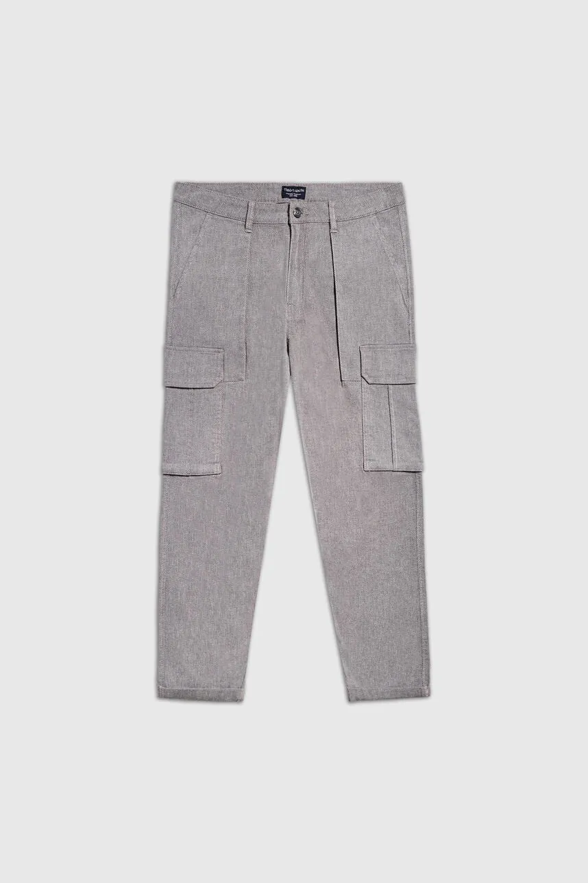 Pantalon cargo ACHILLE CARGO GRIS CHINE MOYEN