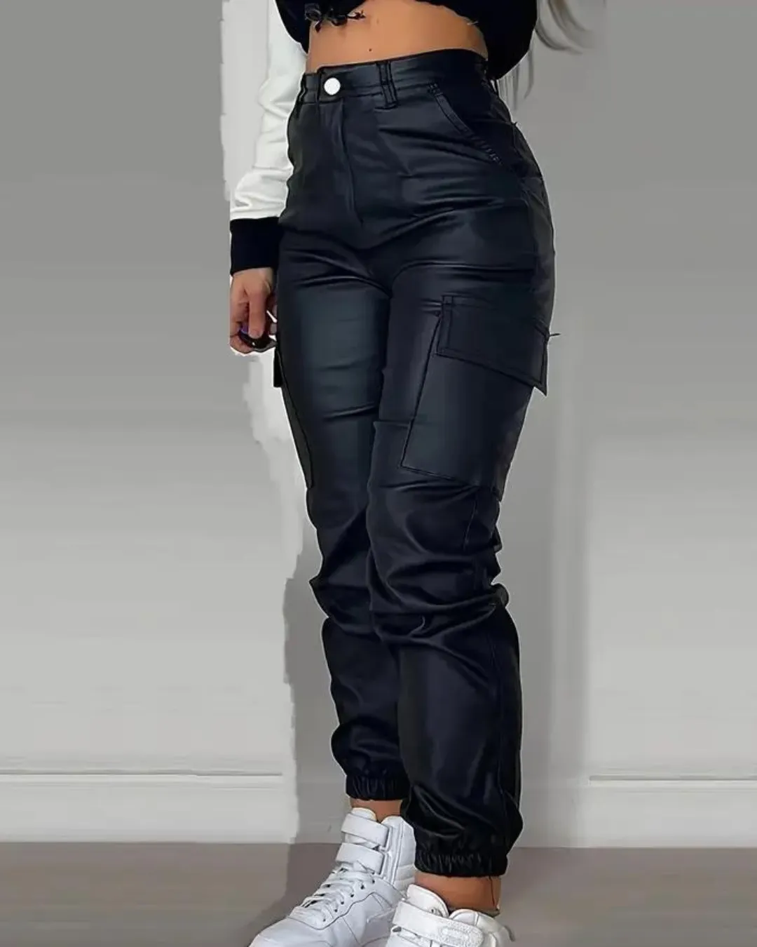 Pantalon cargo en cuir - Chic - Fogella - légant et pratique