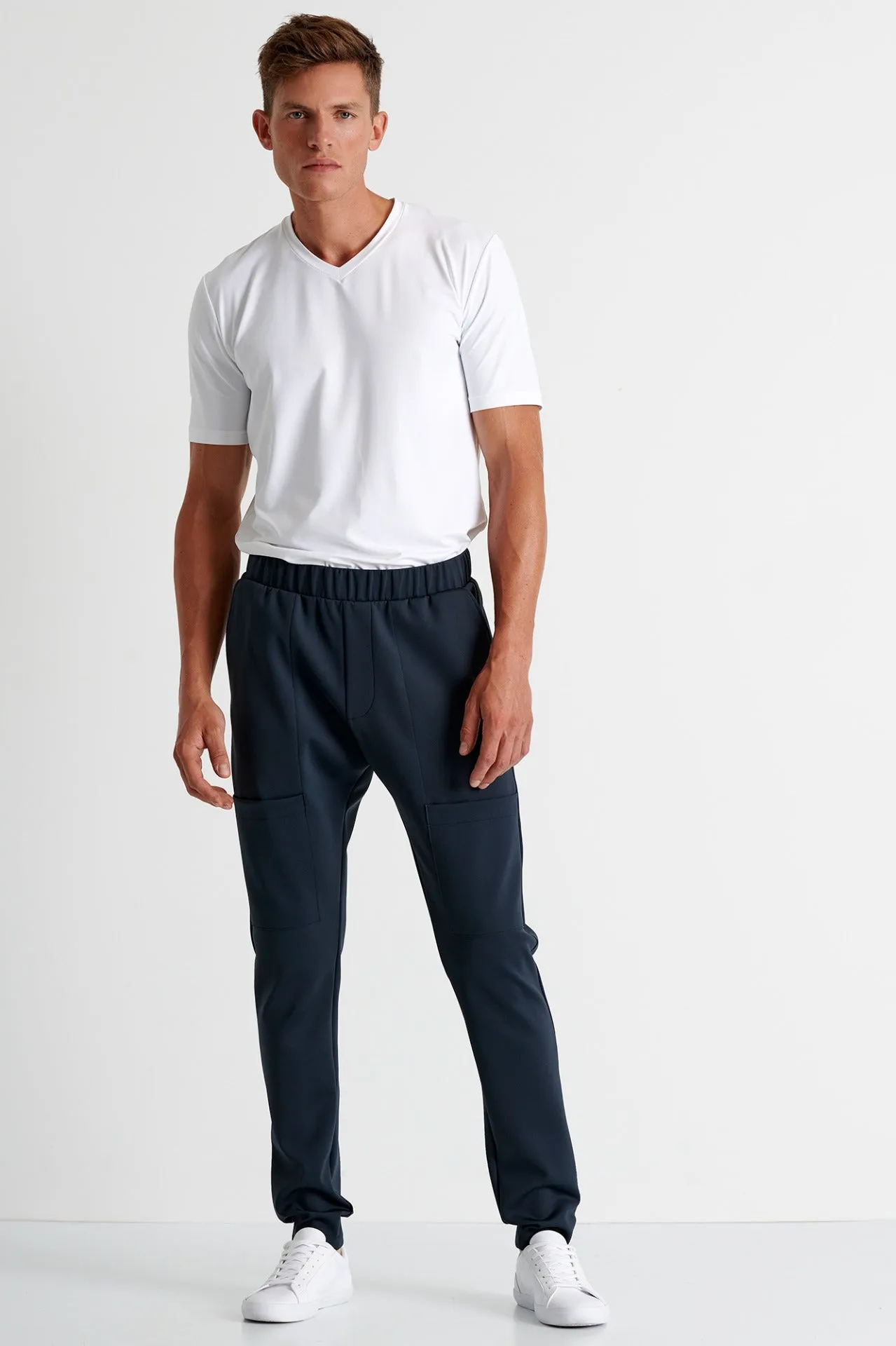 Pantalon cargo en jersey