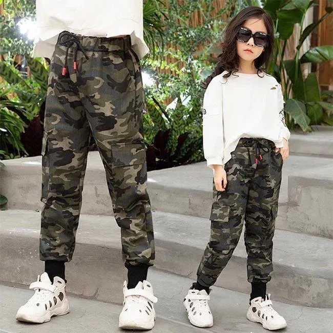 PANTALON CARGO FILLE JOGGER CAMOUFLAGE