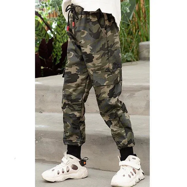 PANTALON CARGO FILLE JOGGER CAMOUFLAGE