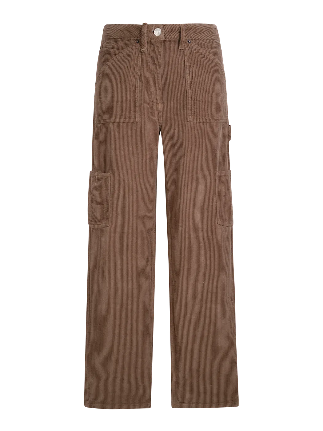 Pantalon cargo velours ctelé et strass