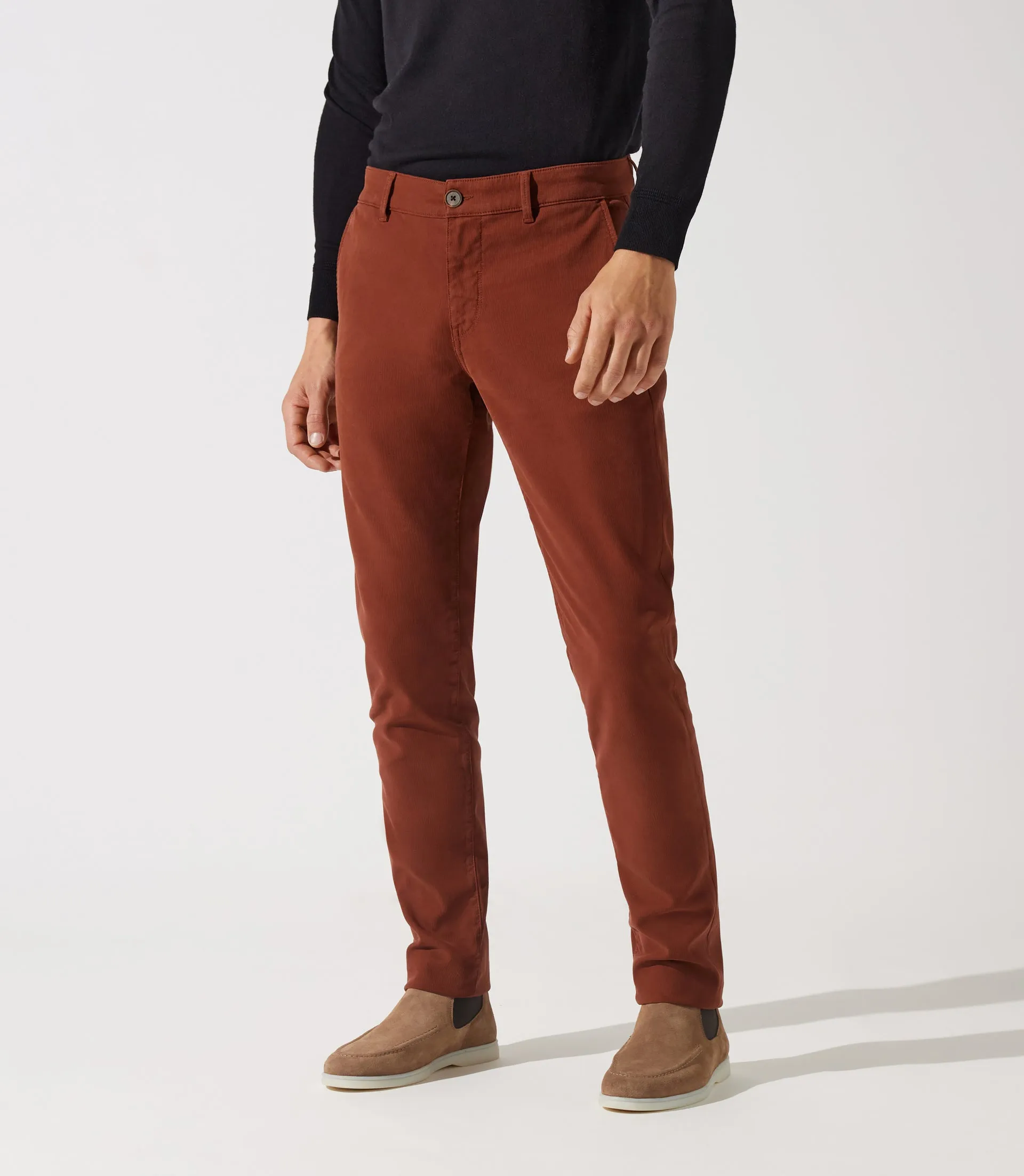 Pantalon chino cannelle