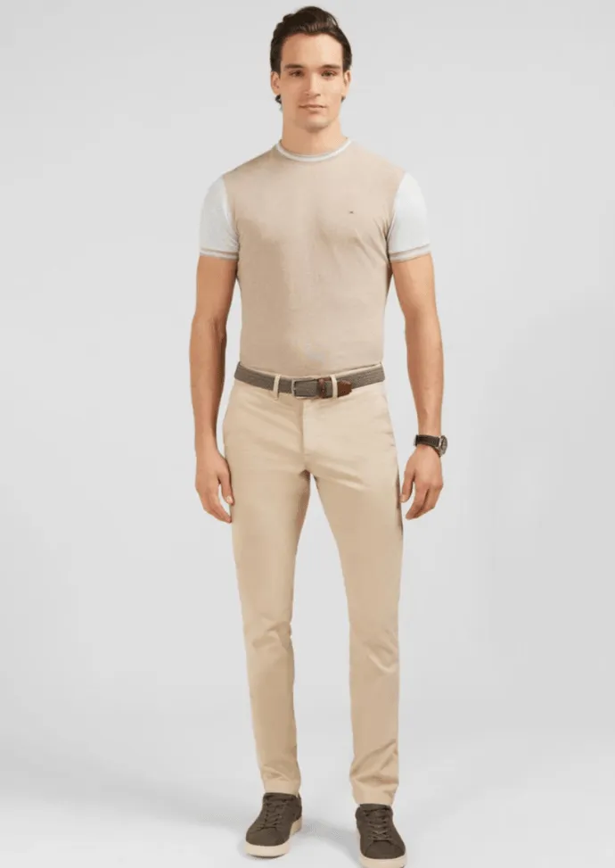 Pantalon chino Eden Park beige