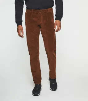 Pantalon chino effet velours brique VELOUTE