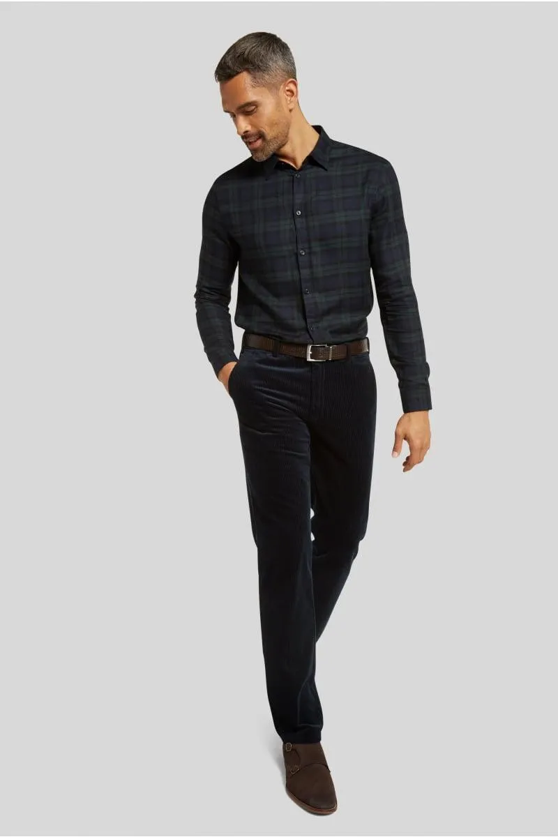 Pantalon chino Meyer marine en velours