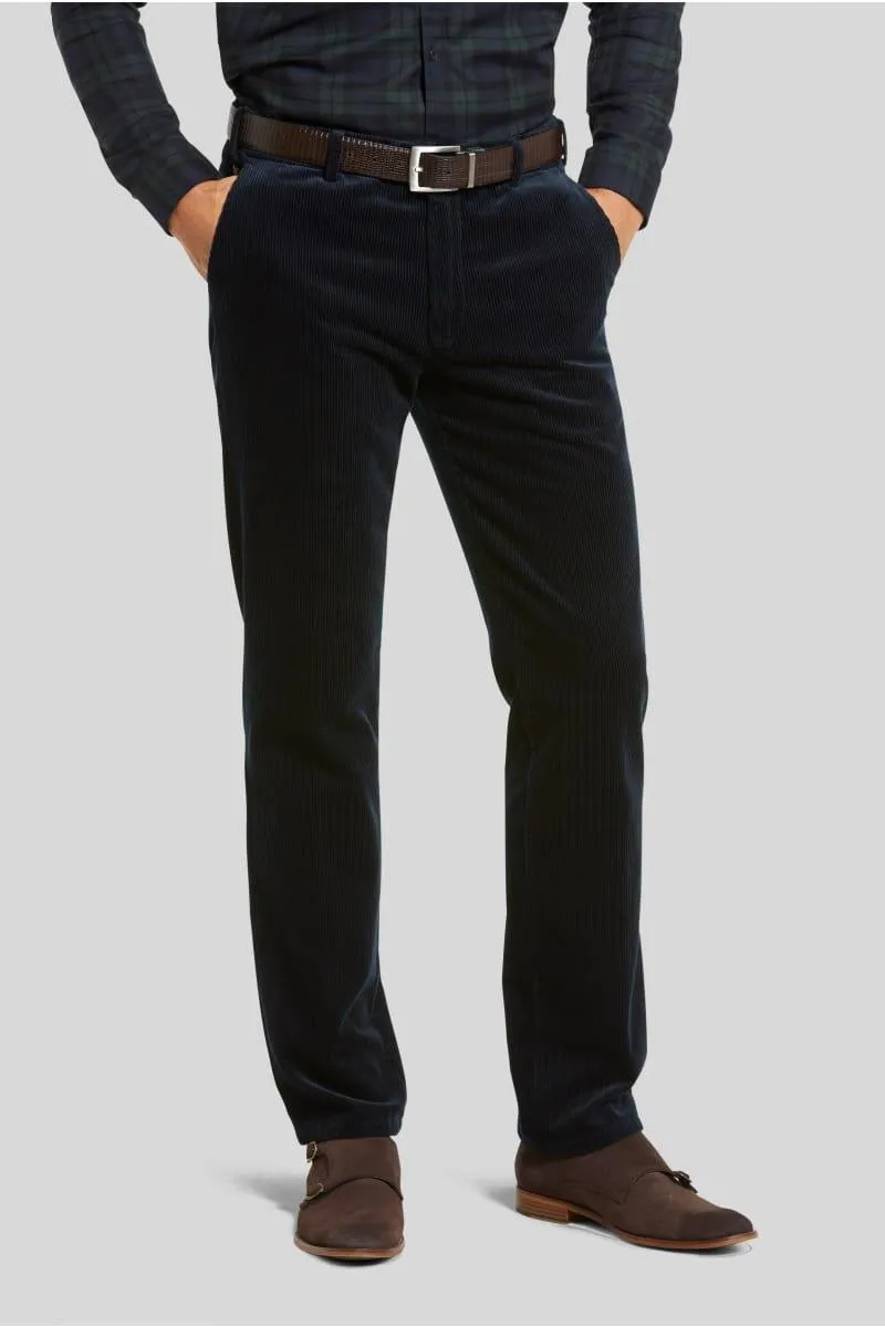 Pantalon chino Meyer marine en velours