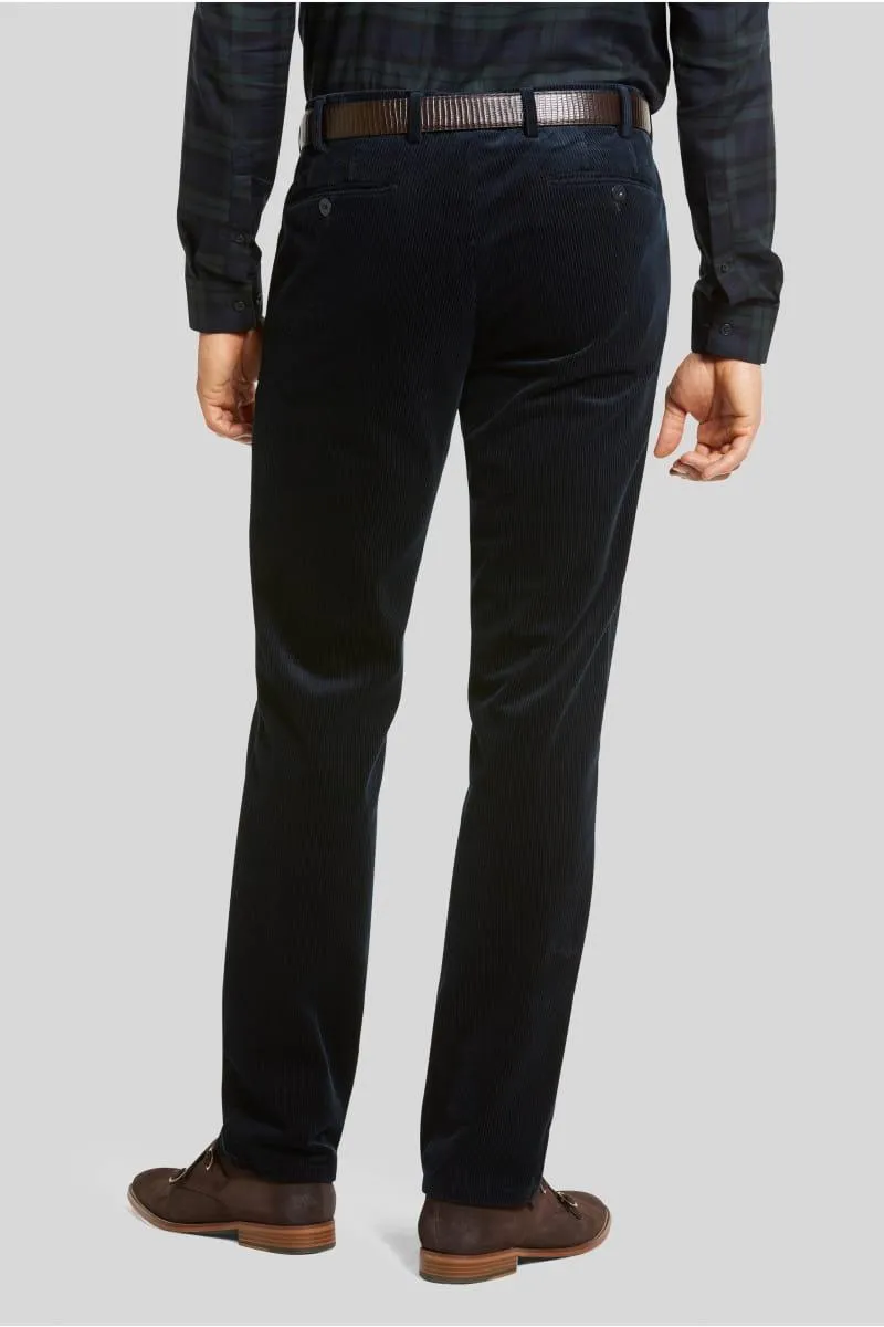 Pantalon chino Meyer marine en velours