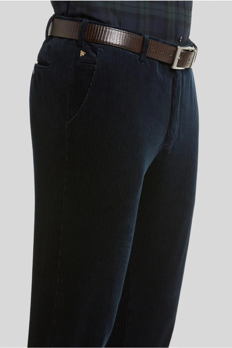 Pantalon chino Meyer marine en velours