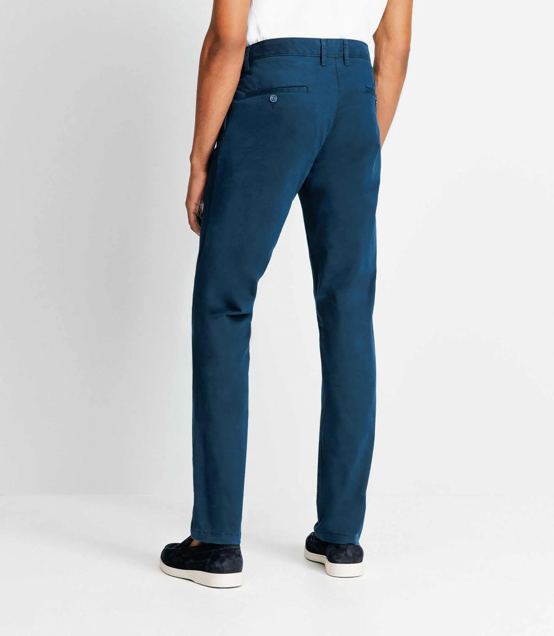 Pantalon chino satin marine