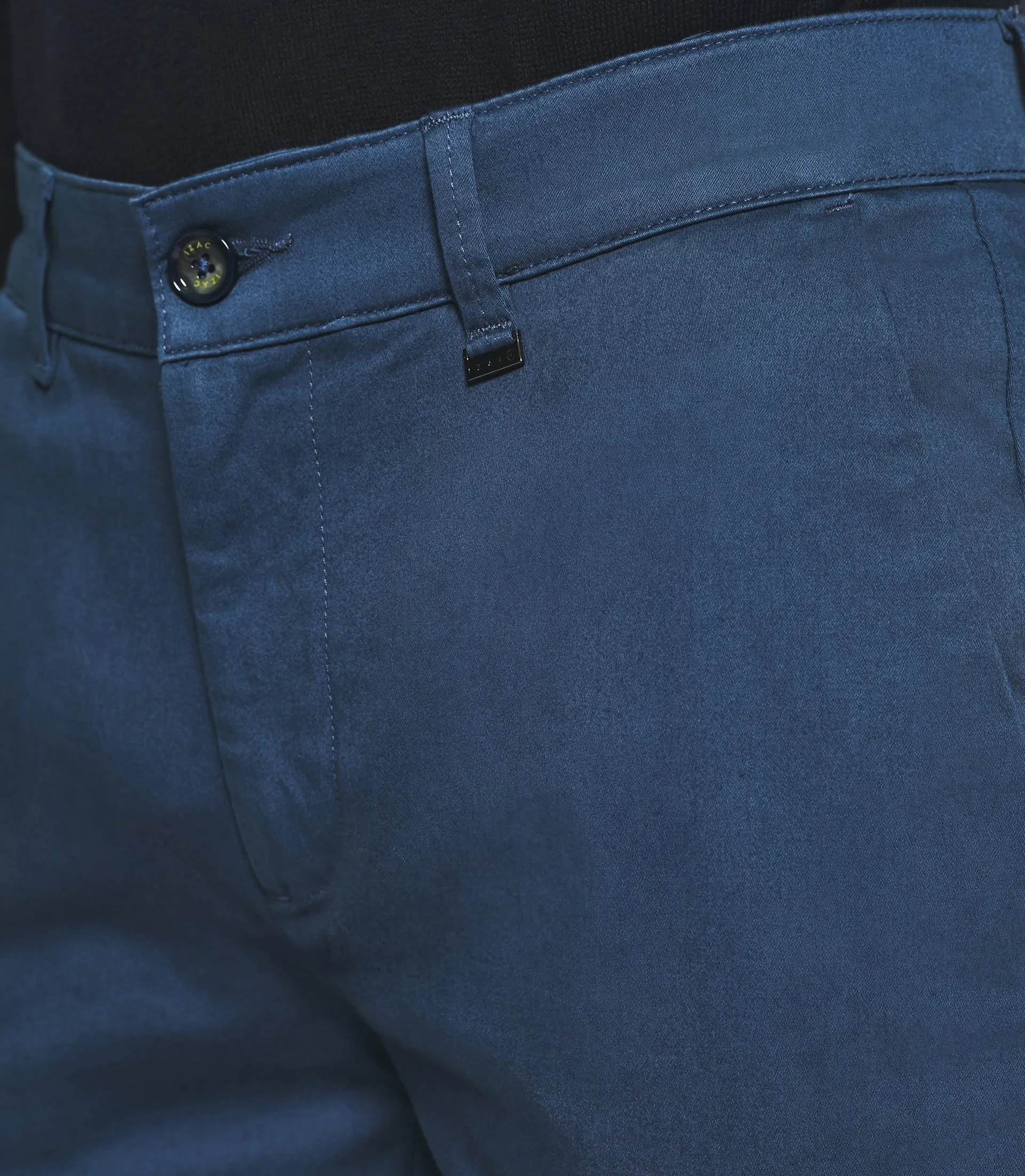 Pantalon chino slim bleu VANAMA