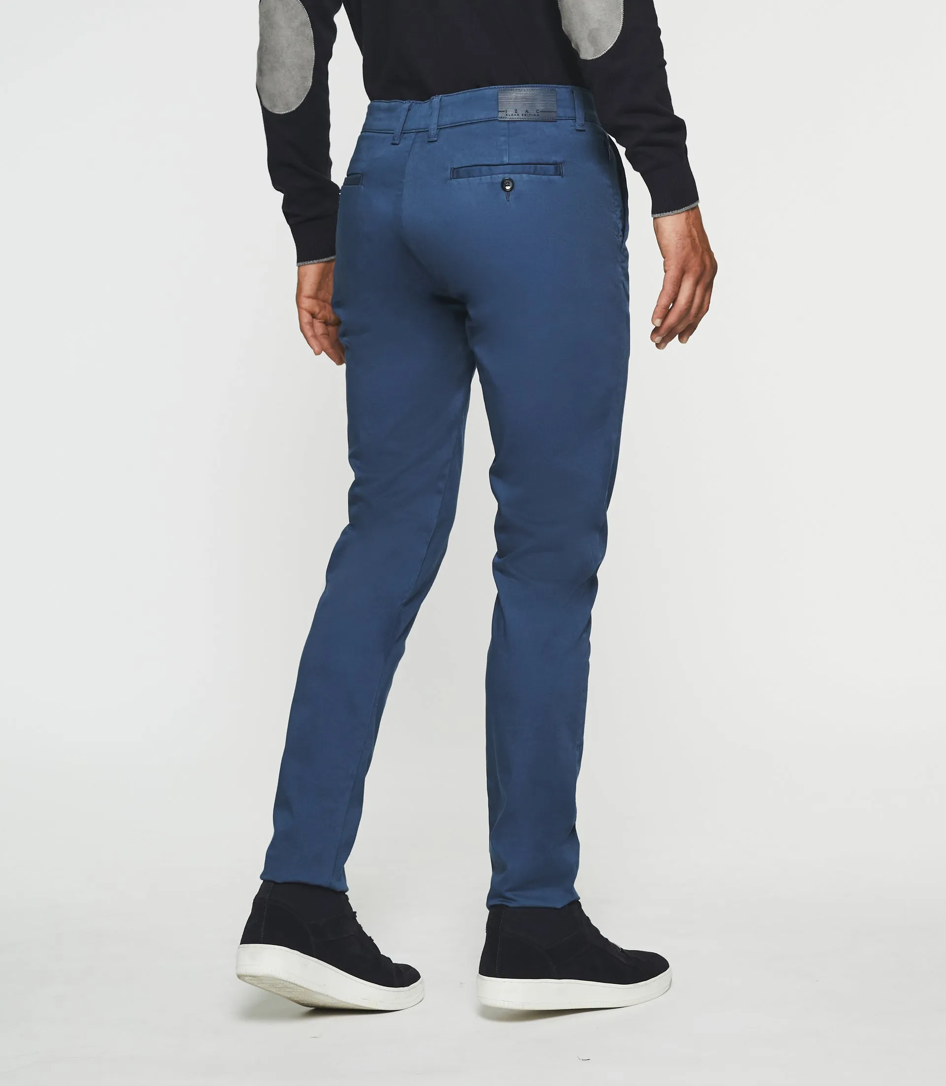 Pantalon chino slim bleu VANAMA