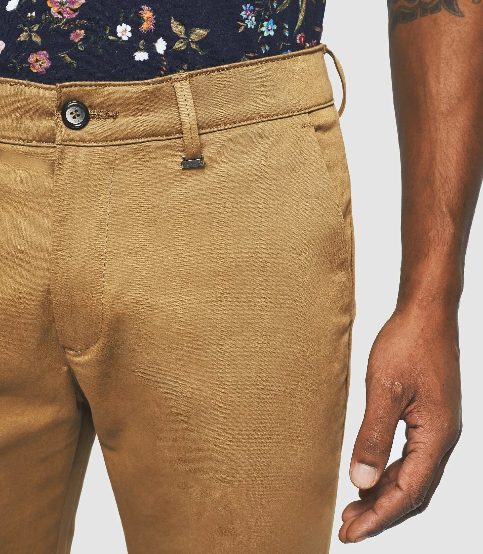 Pantalon chino slim camel PANAMA