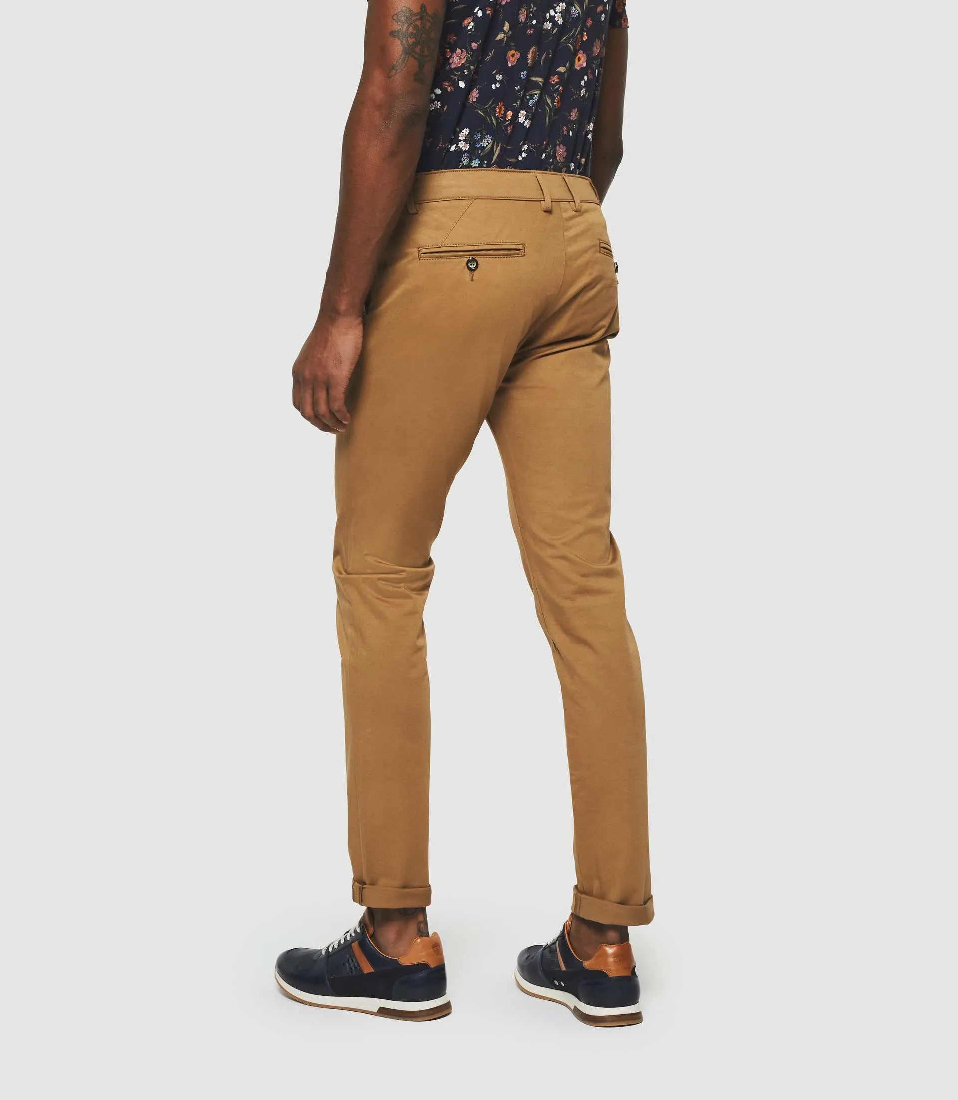 Pantalon chino slim camel PANAMA